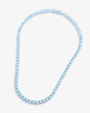 Colar Riviera Leticia Agua marinha 5mm (42 cm - 4 garras) - Prata 925