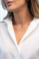 Colar Menino Cravejado Moissanite