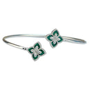 BRACELETE PRATA 925 DUO TREVO