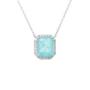 Colar Retângulo Colombiana e Borda Cravejada