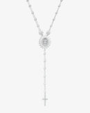 Colar Gravata Cravejado Nossa Senhora Aparecida - Prata 925