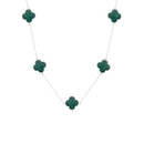 Colar Choker 5 Trevos Malaquita M