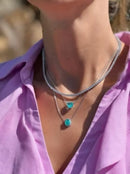 Colar Oval Turmalina Paraíba Borda Cravejada