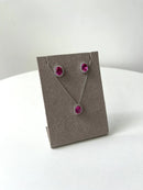 Conjunto Oval Iza Safira Pink