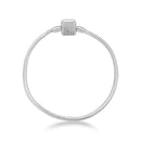 Pulseira Life Tambor Cravejado 2.4MM Rígido de Prata