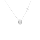 Colar Oval Nossa Senhora das Graças e Cruz