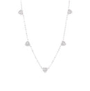 Colar 5 Corações Cravejados P