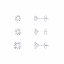 Trio Ponto Luz Redondo de Prata