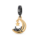 Berloque Pendente Gatinho na Lua