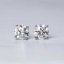 Brinco Solitário 4 Garras Moissanite