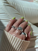 Anel Croissant Maior em Prata 925