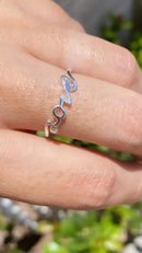 Anel Love e Coração “2 em 1” em Prata 925