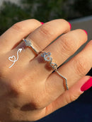 Anel Solitário em Prata 925