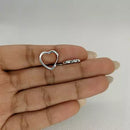 Trio de Brinco Argola Coração Lisa de Prata