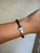 Bracelete Liso em Prata 925 de Ródio Branco