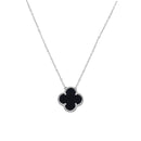 Colar Trevo Onix Reconstituída Única 10mm