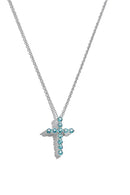 Colar Cruz - Acqua Marine