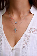 Colar Cruz - Acqua Marine