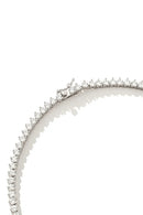 Colar Riviera 3 Garras Redonda - 3mm, Zircônia Branca | 38 cm