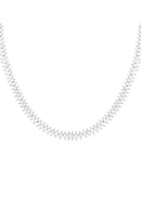 Colar Riviera Navete Zircônia Branca | 43 cm