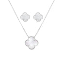 Conjunto Trevo Madrepérola Única 15mm