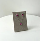 Conjunto Oval Iza Safira Pink