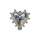 PINGENTE PRATA 925 CHARM CORAÇÃO OLHO GREGO