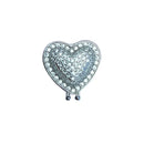 PINGENTE PRATA 925 CHARM HEART CRAVEJADO