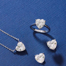 Brinco coração prata 925