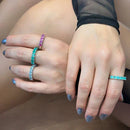 ANEL PRATA 925 MEIA ALIANÇA FUSION