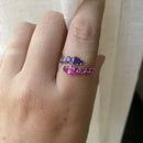 Anel Ametista + Safira Pink