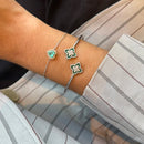 BRACELETE PRATA 925 DUO TREVO