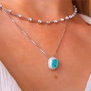 Colar Oval Lauren Esmeralda Colombiana