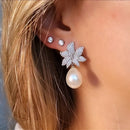 Brinco Flor Pérola Luxo