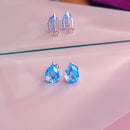 Brinco Gota Água Marinha Clássic