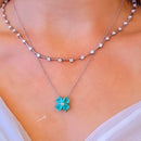 Colar Trevo Esmeralda Colômbiana