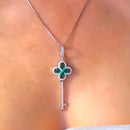 Colar Chave Esmeralda