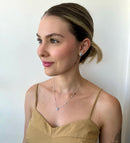 Conjunto Ponto de Luz cravejado - Corrente Tiffany - Tanzanita