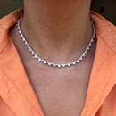 Colar Riviera coração - 40cm - Prata 925