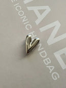 Pingente Coração Liso em Prata 925 Banho de Ródio Branco