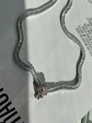 Pingente Menina com Zircônia Cristal e Rosa Claro (Para Pulseira e Riviera ) em Prata 925 Banho de Ródio Branco