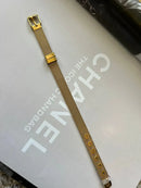 Pulseira Relógio de Inox Dourado (Para colocar Pingentes)