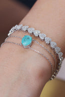 Pulseira Com Corações Cravejados Com Micro Zircônias