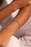 Pulseira Riviera Navete - 3mm x 5mm, Zircônia Branca