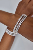 Pulseira Riviera Navete - 3mm x 5mm, Zircônia Branca