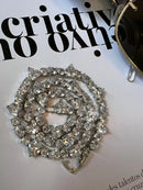 Riviera com Zircônia Cristal (Fecho Joia) em Prata 925 de Ródio Branco