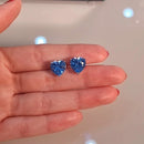 Brinco Coração Água Marinha