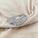 Brinco Argola Coração Cravejado