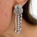 Brinco Flor Celeste Prata 925