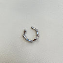 Piercing Estilo Com Zircônia Banho Ródio Branco